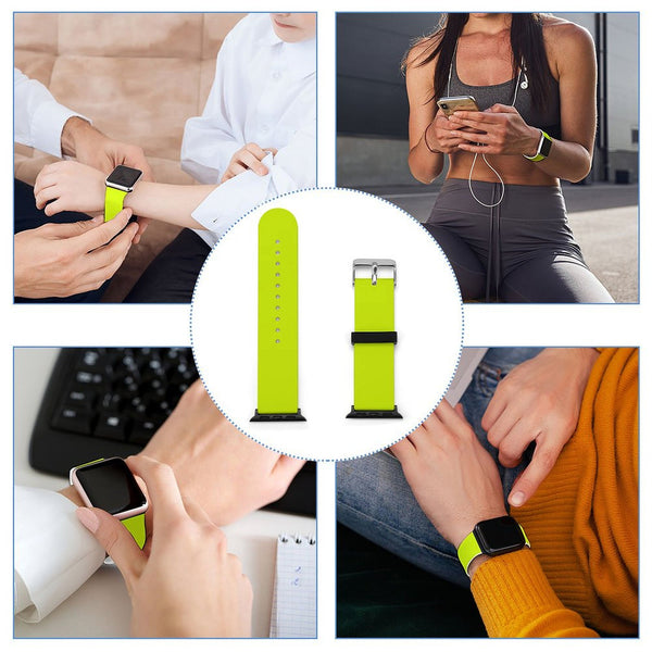 Neon Lime Silicone Apple Watch Band