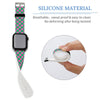 Pink & Green Checkered Silicone Apple Watch Band