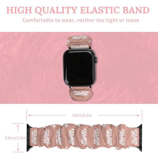 Rose Gold Glow Softly Scrunchie Apple Watch Band