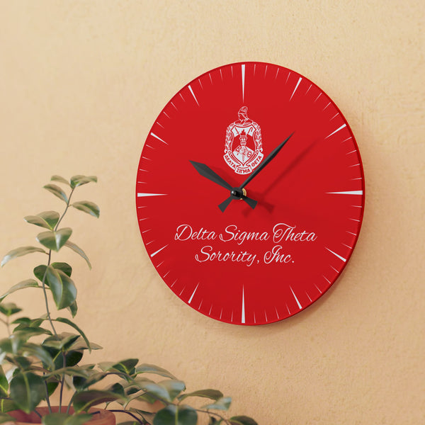 Delta Sigma Theta Sorority, Inc. 1913 Acrylic Wall Clock