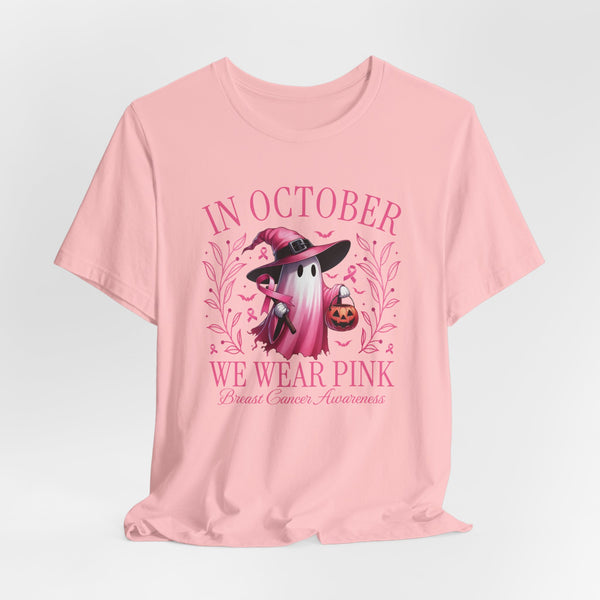 In October We Wear Pink Unisex Jersey Short Sleeve Tee