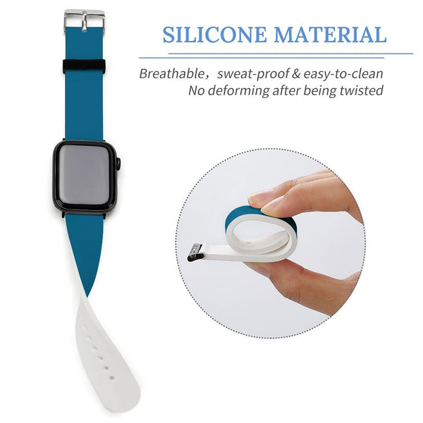 Teal Silicone Apple Watch Band