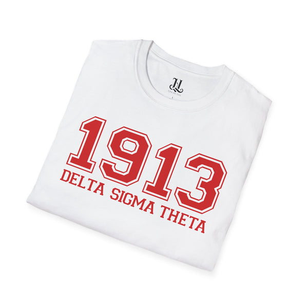1913 DST Softstyle Jersey Short Sleeve T-Shirt, Delta Sigma Theta Sorority, 1913