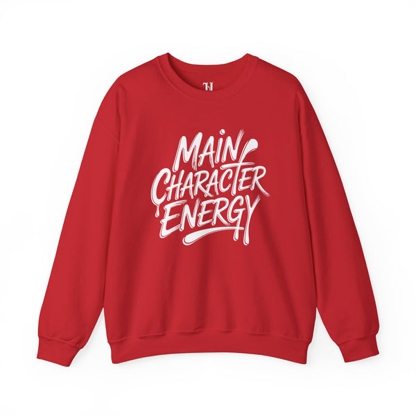 Main Character Energy Sweatshirt, Unisex Cozy Crew, Perfect for Everyday Wear, Gift for Creative Souls, Casual Style, Comfortable Layer