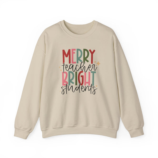 Merry Teacher Bright Students Unisex Crewneck Sweatshirt