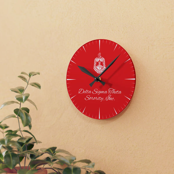 Delta Sigma Theta Sorority, Inc. 1913 Acrylic Wall Clock