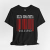 Delta Sigma Theta Barcode Unisex Jersey Short Sleeve T-Shirt, Sorority, 1913