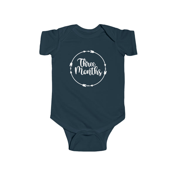Three Months Milestone Infant Fine Jersey Bodysuit, Making Memories, Baby Pictures, 3 months