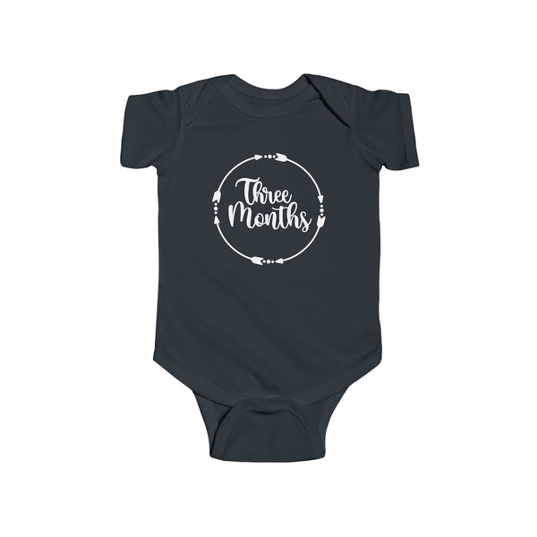 Three Months Milestone Infant Fine Jersey Bodysuit, Making Memories, Baby Pictures, 3 months