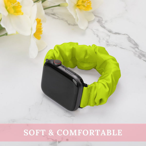 Neon Lime Scrunchie Apple Watch Band