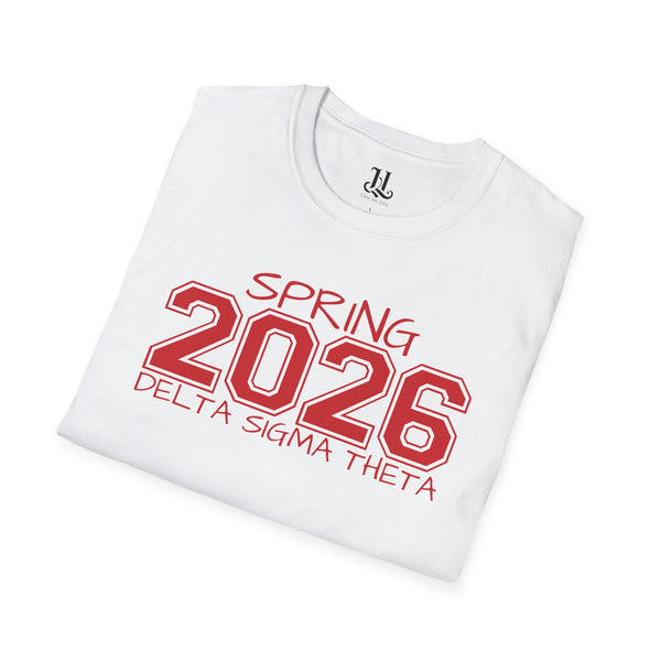 Spring 2026 Delta Sigma Theta Unisex Pledging Crossing Momento Softstyle T-Shirt, Delta Sigma Theta Sorority, 1913