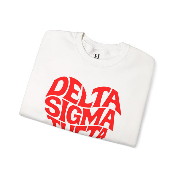 Delta Sigma Theta Crewneck Sweatshirt, Sorority Spirit Wear, College Sweatshirt, Greek Life Apparel, Casual Wear