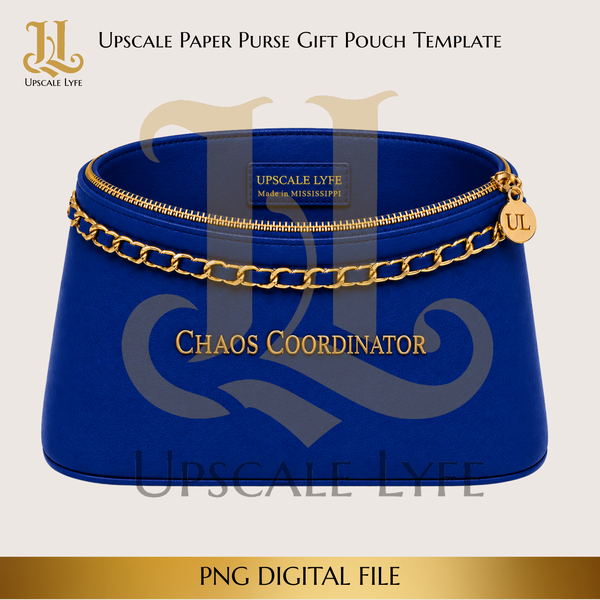 Chaos Coordinator Paper Purse Template Digital Download PNG Instant Digital Only File