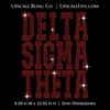 Delta Sigma Theta Ready-to-Press Rhinestone Bling Transfer