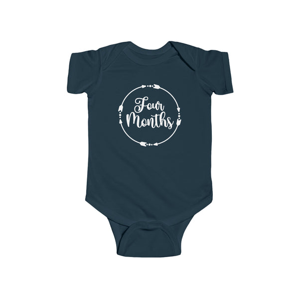 Four Months Milestone Infant Fine Jersey Bodysuit, Making Memories, Baby Pictures, 4 months