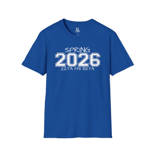 Spring 2026 Zeta Phi Beta Unisex Pledging Crossing Momento Softstyle T-Shirt, Zeta Phi Beta, 1920
