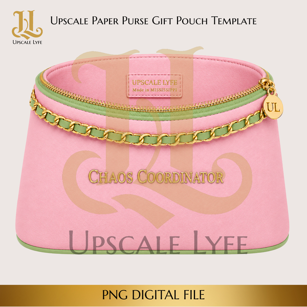 Chaos Coordinator Paper Purse Template Digital Download PNG Instant Digital Only File