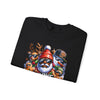 Holiday Crewneck Sweatshirt — "They Not Like Us" Festive Panda & Friends Graphic