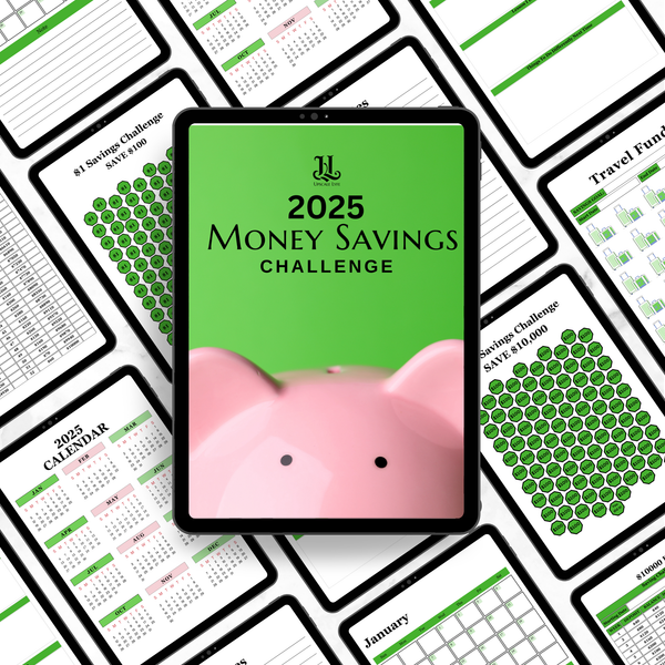 2025 Money Savings Challenge Digital Journal - Green