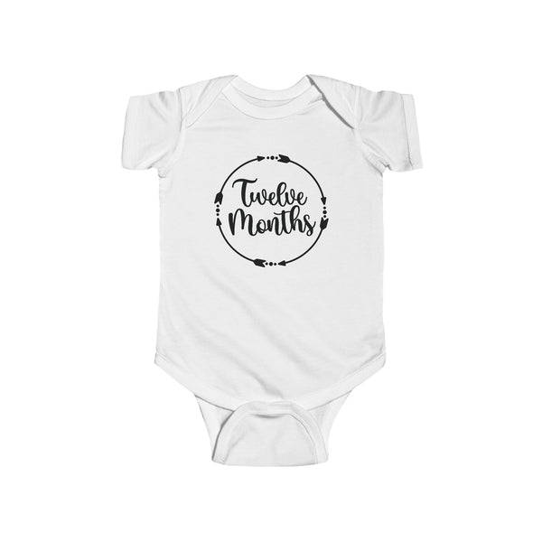 Twelve Months Milestone Infant Fine Jersey Bodysuit, Making Memories, Baby Pictures, 12 Months