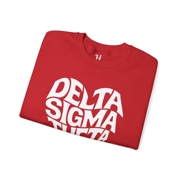 Delta Sigma Theta Crewneck Sweatshirt, Sorority Spirit Wear, College Sweatshirt, Greek Life Apparel, Casual Wear