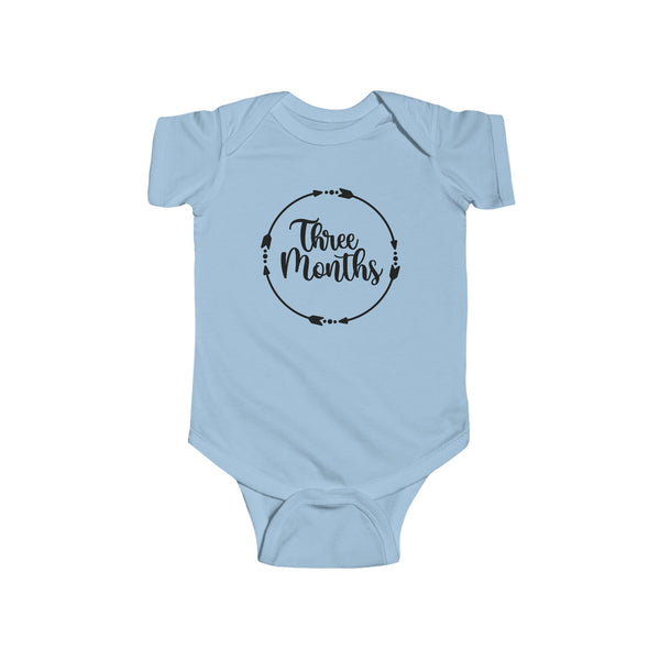 Three Months Milestone Infant Fine Jersey Bodysuit, Making Memories, Baby Pictures, 3 months