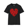 Delta Sigma Theta Heart Softstyle T-Shirt, Sorority Apparel, Greek Life Gifts, College Wear, Sisterhood Shirt, Casual Outfit
