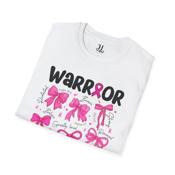 Pink Ribbon Warrior T-Shirt, Cancer Awareness Tee, Fighting Spirit Shirt, Gift for Survivors, Support T-Shirt