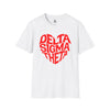 Delta Sigma Theta Heart Softstyle T-Shirt, Sorority Apparel, Greek Life Gifts, College Wear, Sisterhood Shirt, Casual Outfit