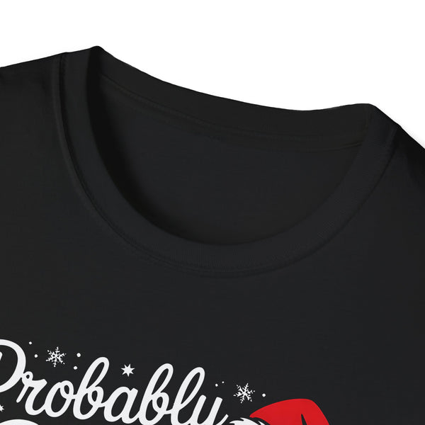 Christmas T-Shirt — "Probably Just Gonna Jingle Some of the Way I'm Tired" Funny Holiday Tee
