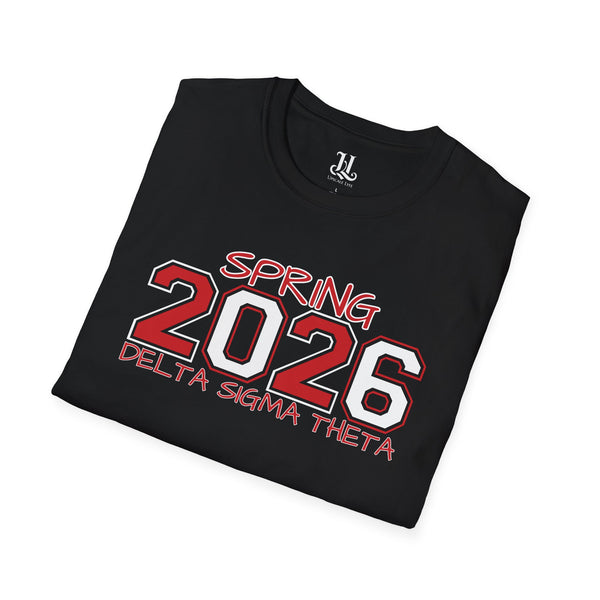 Spring 2026 Delta Sigma Theta Unisex Pledging Crossing Momento Softstyle T-Shirt, Delta Sigma Theta Sorority, 1913