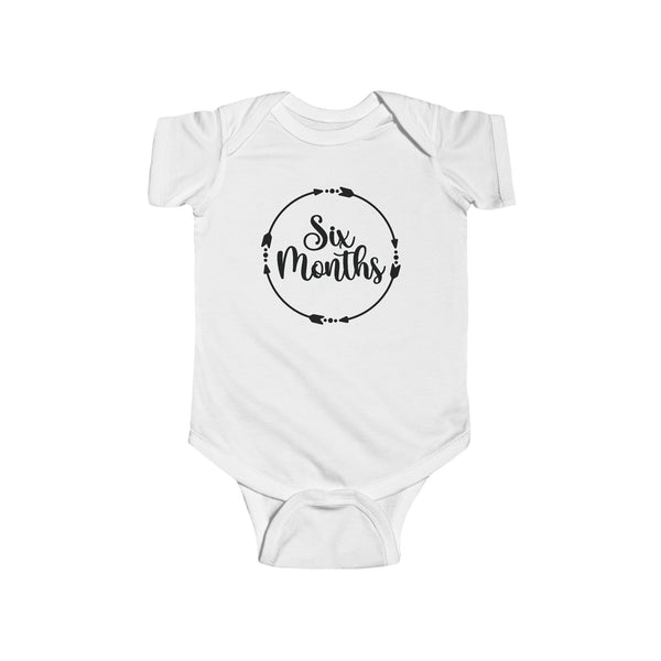 Six Months Milestone Infant Fine Jersey Bodysuit, Making Memories, Baby Pictures, 6 months