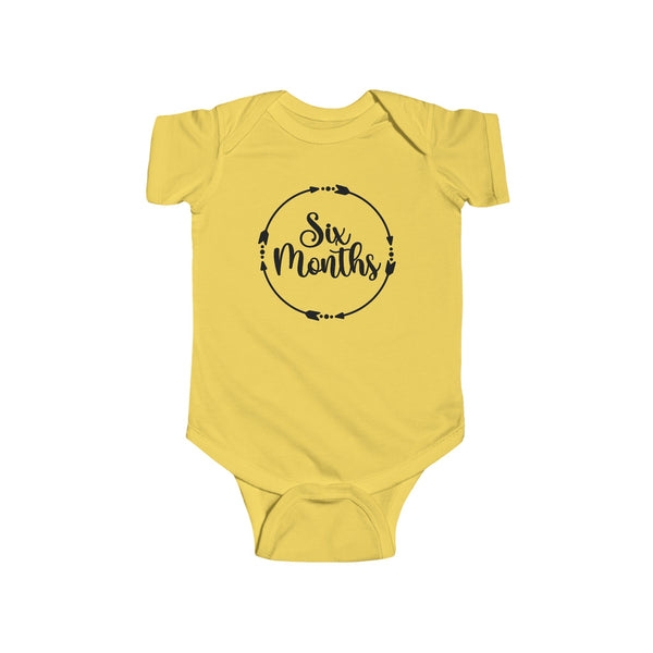 Six Months Milestone Infant Fine Jersey Bodysuit, Making Memories, Baby Pictures, 6 months