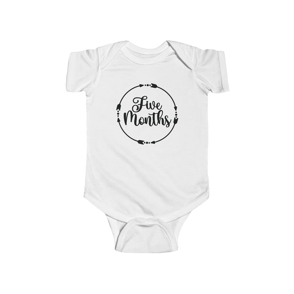 Five Months Milestone Infant Fine Jersey Bodysuit, Making Memories, Baby Pictures, 5 months