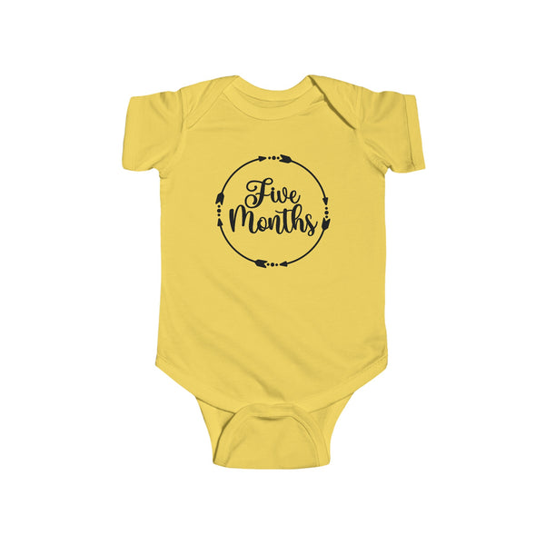 Five Months Milestone Infant Fine Jersey Bodysuit, Making Memories, Baby Pictures, 5 months