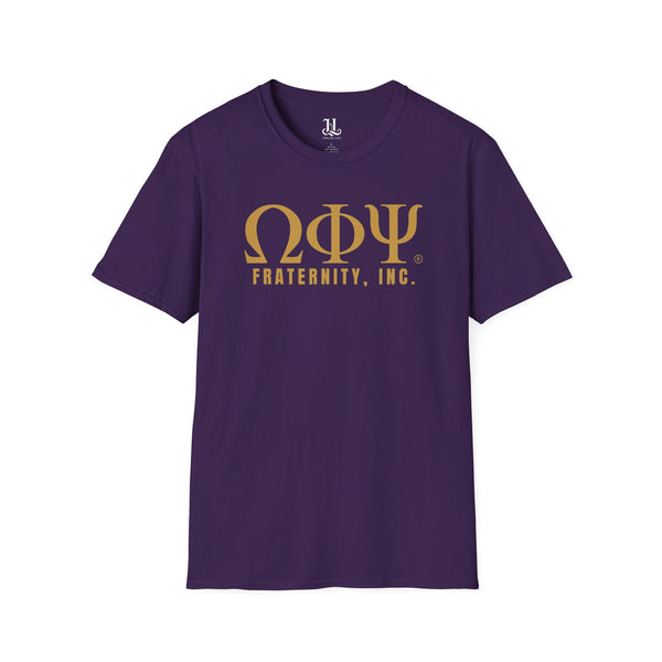 Omega Psi Phi Fraternity Unisex Softstyle T-Shirt, Greek Life Apparel, Brotherhood Tee, Sorority Gifts, Campus Wear, College Gear