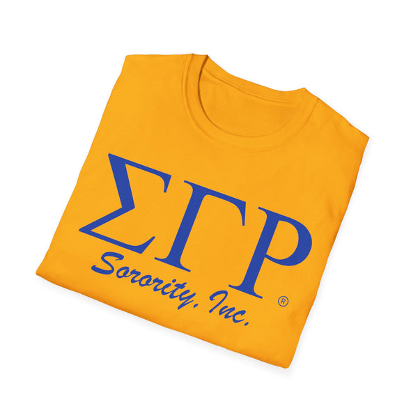 Sigma Gamma Rho Sorority Unisex Softstyle T-Shirt, Greek Life Apparel, College Student Shirt, Sorority Gift, Casual Wear