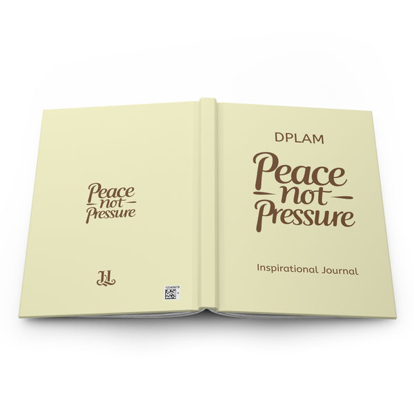 Inspirational Journal with Peace not Pressure Design, Stress Relief Notebook, Motivational Writing Journal, Self-Care Gift, Daily Planner