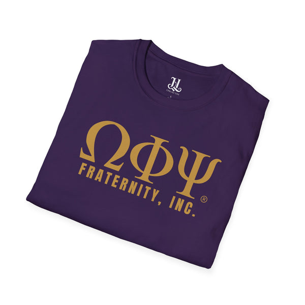 Omega Psi Phi Fraternity Unisex Softstyle T-Shirt, Greek Life Apparel, Brotherhood Tee, Sorority Gifts, Campus Wear, College Gear