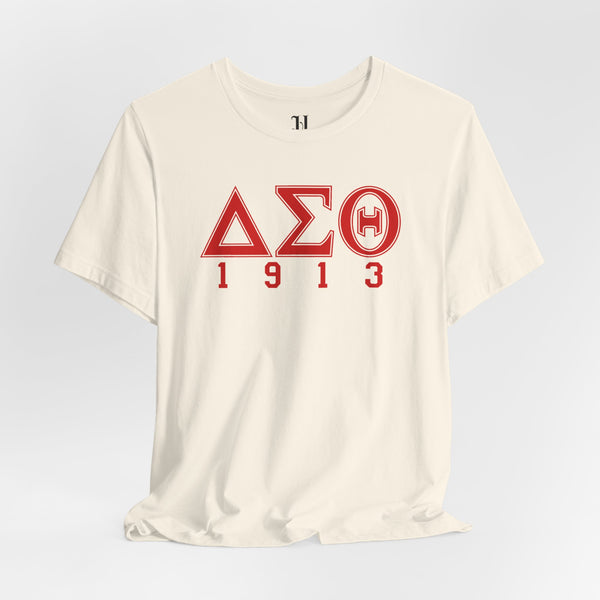Delta Sigma Theta 1913 Unisex Jersey Short Sleeve T-Shirt, Delta Sigma Theta Sorority, 1913