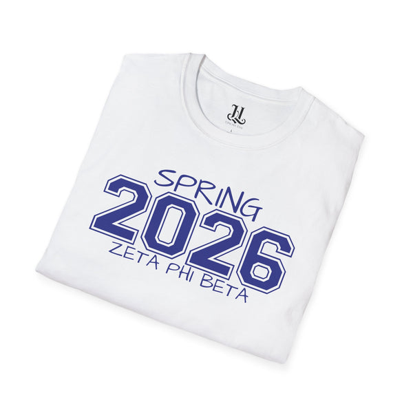 Spring 2026 Zeta Phi Beta Unisex Pledging Crossing Momento Softstyle T-Shirt, Zeta Phi Beta, 1920