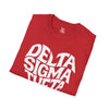 Delta Sigma Theta Heart Softstyle T-Shirt, Sorority Apparel, Greek Life Gifts, College Wear, Sisterhood Shirt, Casual Outfit
