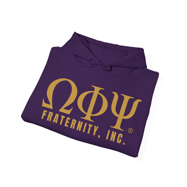 Omega Psi Phi Fraternity Hooded Sweatshirt, Unisex Warm Hoodie, Greek Life Apparel, College Sweatshirt, Brotherhood Gift, Campuswear