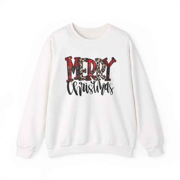 Plaid Merry Christmas Crewneck Sweatshirt