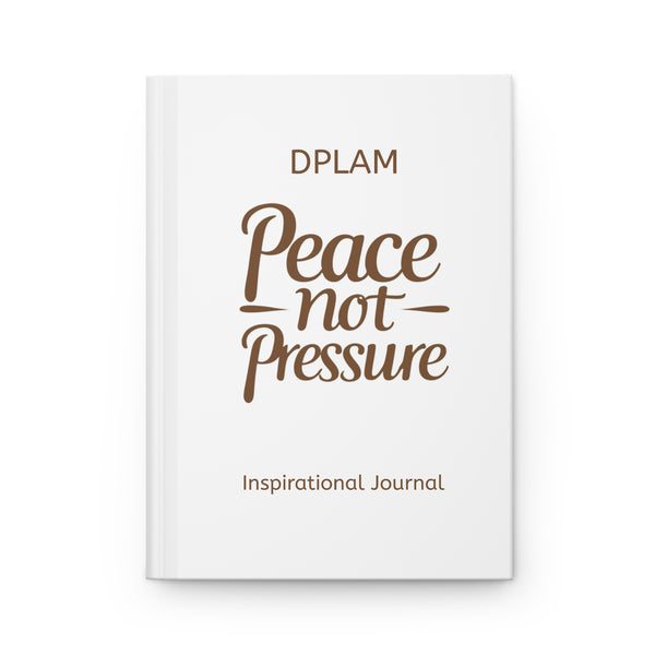 Inspirational Journal with Peace not Pressure Design, Stress Relief Notebook, Motivational Writing Journal, Self-Care Gift, Daily Planner