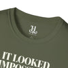 It Looked Impossible But God T-Shirt — Inspirational Christian Faith Tee