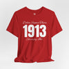 Delta Sigma Theta 1913 Unisex Jersey Short Sleeve T-Shirt, Sorority, Inc
