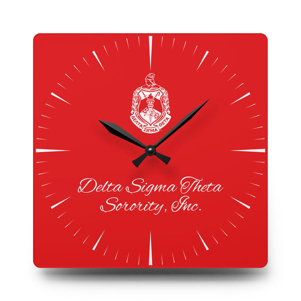 Delta Sigma Theta Sorority, Inc. 1913 Acrylic Wall Clock