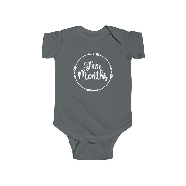 Five Months Milestone Infant Fine Jersey Bodysuit, Making Memories, Baby Pictures, 5 months