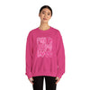 Pink Faith Hope Love Crewneck Sweatshirt, Inspirational Gift, Support Breast Cancer Awareness, Cozy Fashion, Everyday Wear